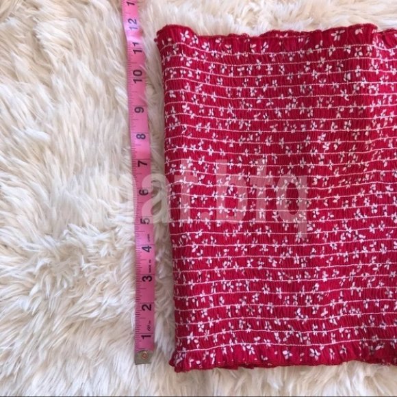 Brandy Melville Red Floral Cleo Tube Top - Picture 5 of 6